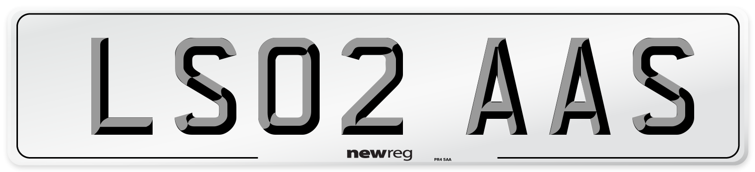 LS02 AAS Number Plate from New Reg